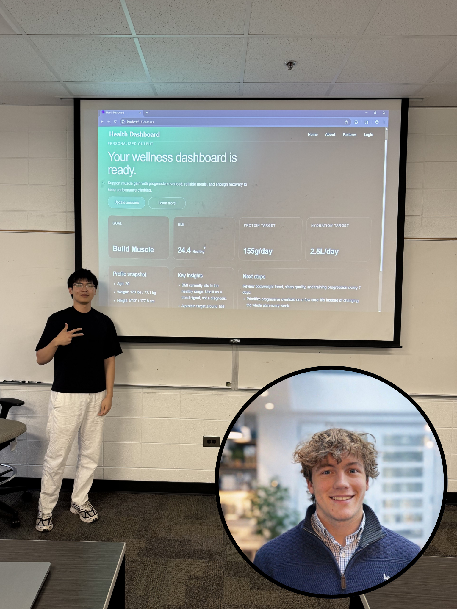 The image shows photos of both CodeHub 2026 Spring winners Kyle Quach and Nathan Kransfeld posing for a photo.
