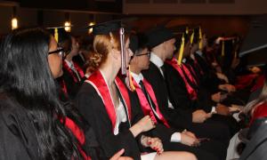 SoC students watching the commencement.